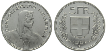 Preview: 5 Franken 1997 B